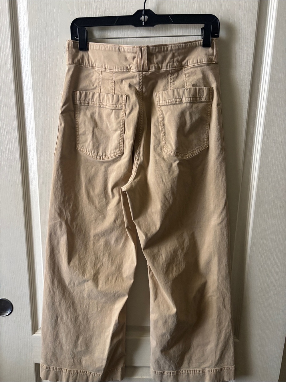 Pilcro Skipper High Rise Wide-Leg Khaki Cropped Pants - Picture 7 of 11